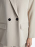 LC Waikiki Women's Straight Long Sleeve Gabardine Blazer Jacket